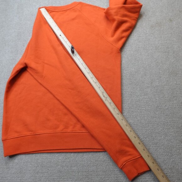 John Elliot Mens Sweater Medium Orange Solid Raglan Made in USA - Picture 10 of 11